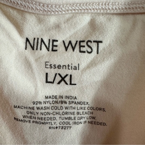 Nine West Womens Basic Essential Seamless Stretch Tank Top Tan L/XL - Picture 4 of 6